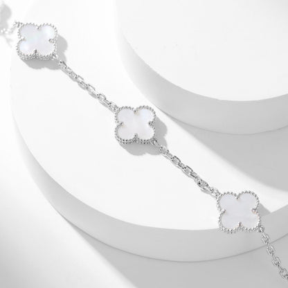 [Regal Jewels]CLOVER 10 MOTIFS WHITE MOTHER OF PEARL NECKLACE