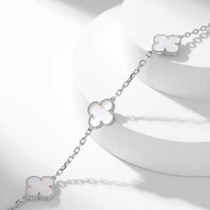 [Regal Jewels]CLOVER 10 MOTIFS WHITE MOTHER OF PEARL NECKLACE