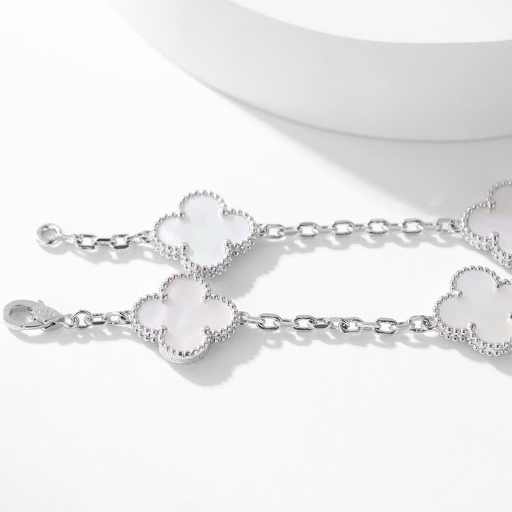 [Regal Jewels]CLOVER 10 MOTIFS WHITE MOTHER OF PEARL NECKLACE