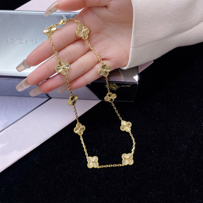 [Regal Jewels]CLOVER 10 MOTIFS LASER NECKLACE