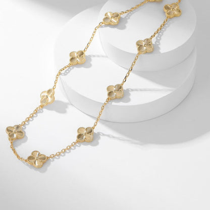 [Regal Jewels]CLOVER 10 MOTIFS LASER NECKLACE