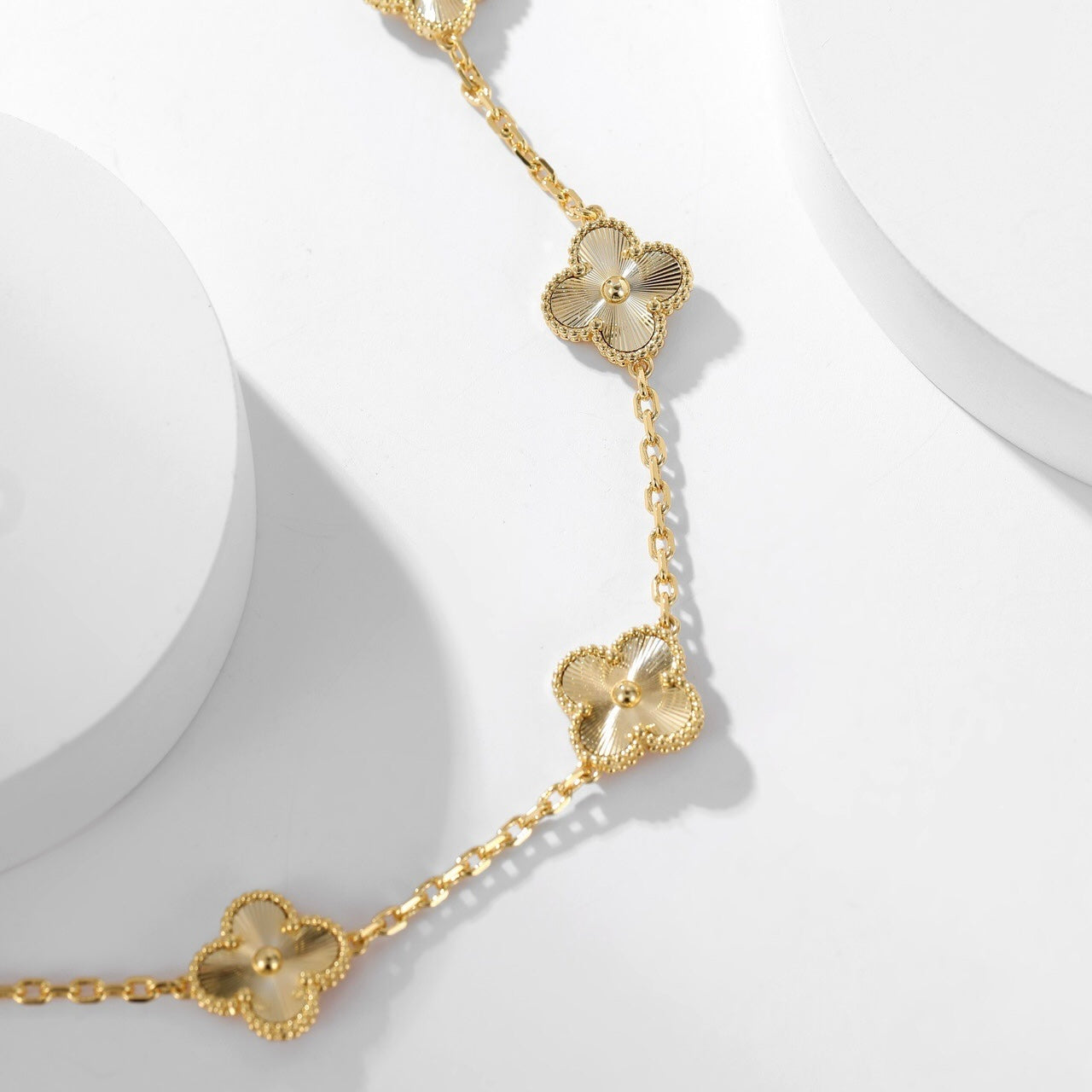 [Regal Jewels]CLOVER 10 MOTIFS LASER NECKLACE