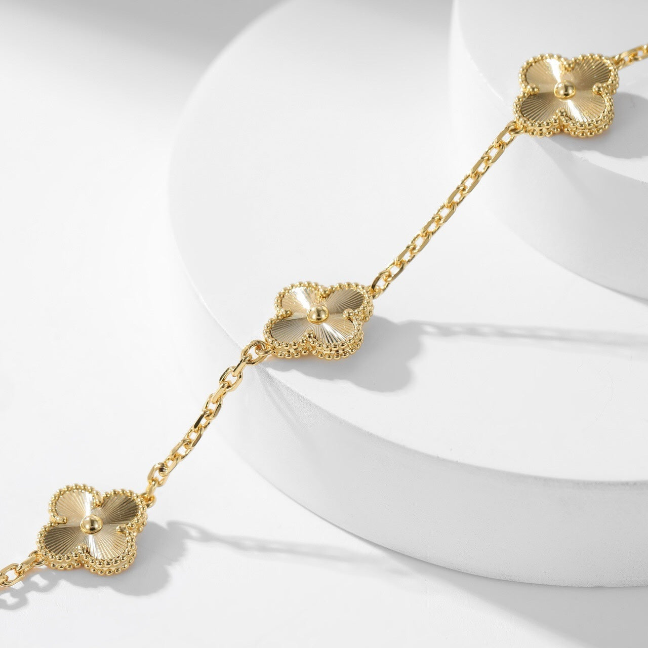 [Regal Jewels]CLOVER 10 MOTIFS LASER NECKLACE