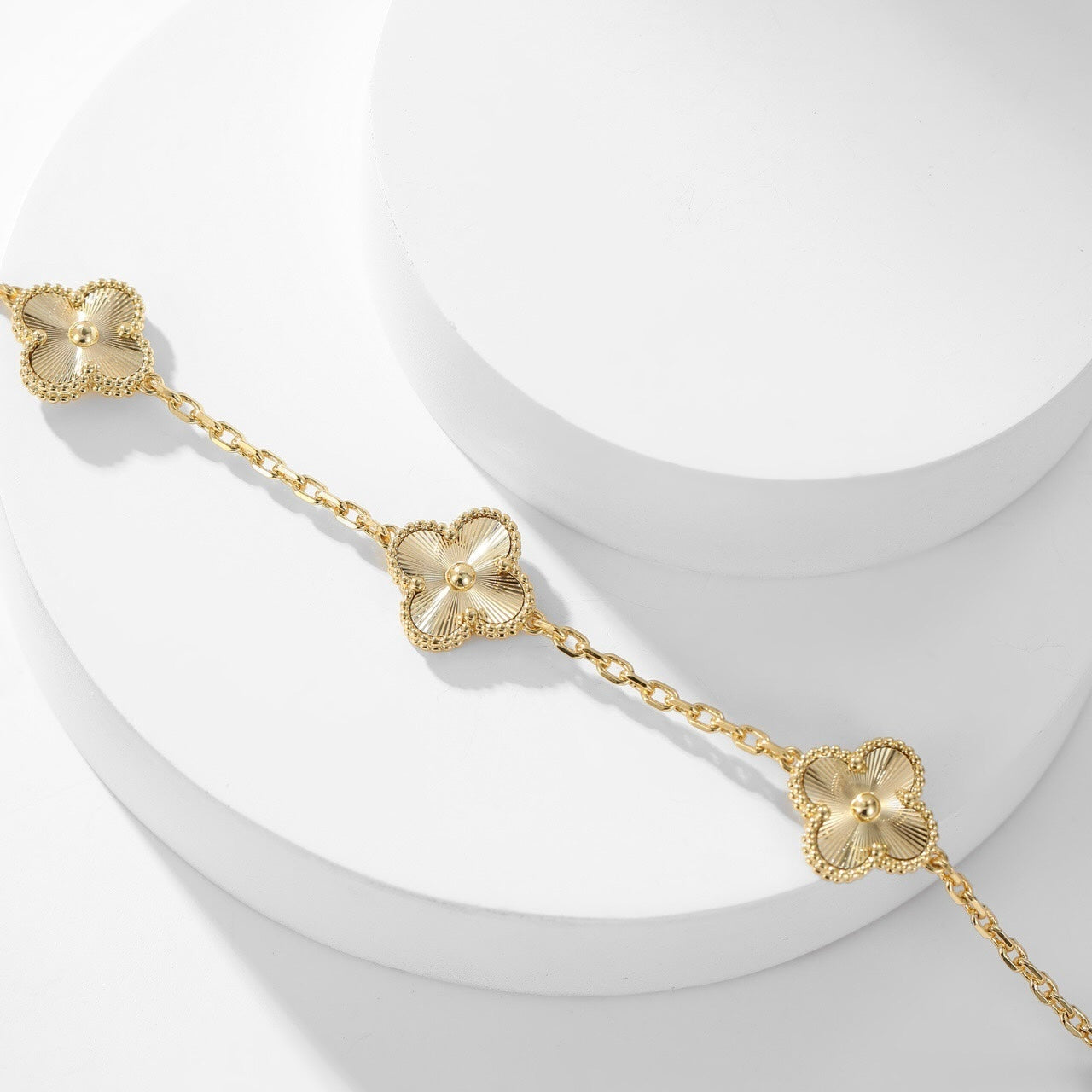 [Regal Jewels]CLOVER 10 MOTIFS LASER NECKLACE