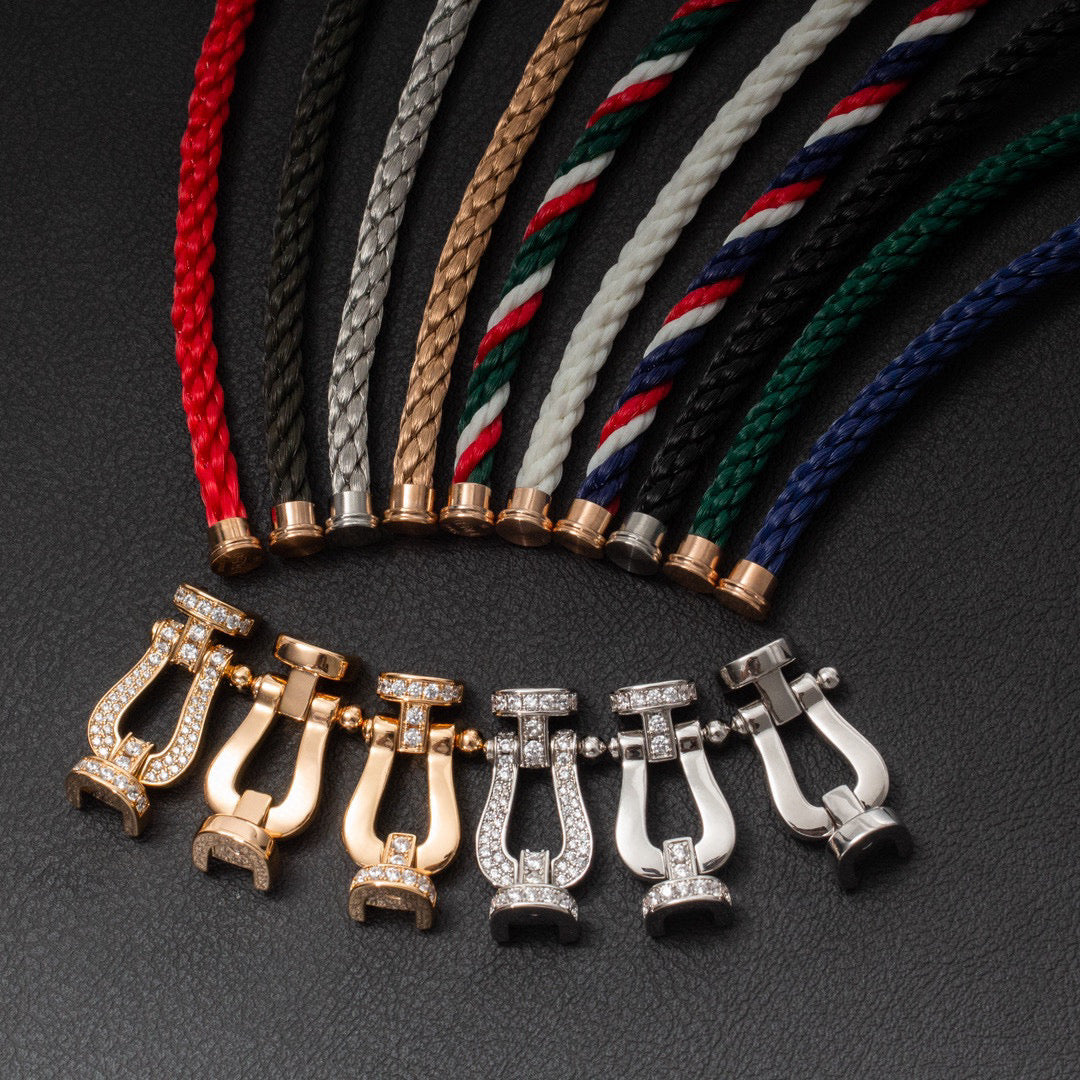 [Regal Jewels]FORCE LARGE HORSESHOE FULL DIAMOND BRACELET SILVER