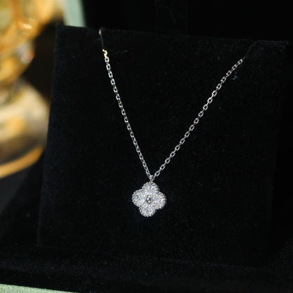[Regal Jewels]CLOVER MINI 9.5MM PENDANT DIAMOND NECKLACE