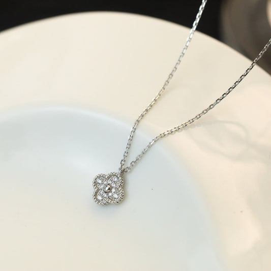 [Regal Jewels]CLOVER MINI 9.5MM PENDANT DIAMOND NECKLACE