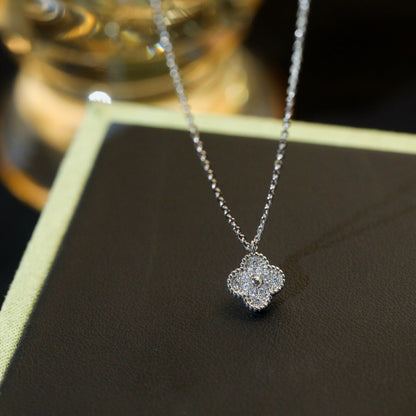 [Regal Jewels]CLOVER MINI 9.5MM PENDANT DIAMOND NECKLACE