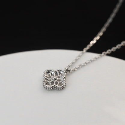 [Regal Jewels]CLOVER MINI 9.5MM PENDANT DIAMOND NECKLACE