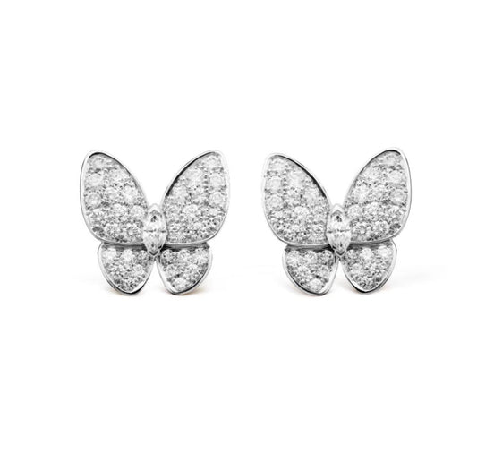 [Regal Jewels]BUTTERFLY ALL DIAMOND EARRINGS