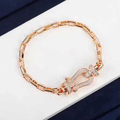 [Regal Jewels]FORCE LARGE HORSESHOE CLASP  METAL BRACELET