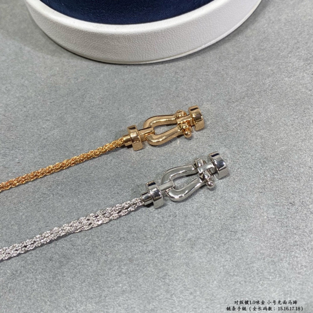 [Regal Jewels]FORCE SMALL HORSESHOE  DIAMOND CHAIN ROPE BRACELET
