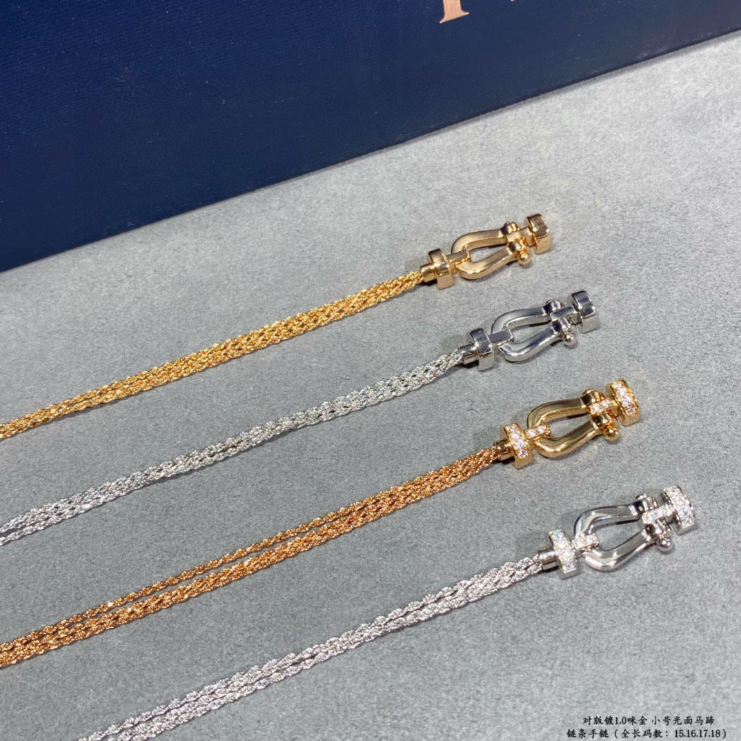 [Regal Jewels]FORCE SMALL HORSESHOE  DIAMOND CHAIN ROPE BRACELET