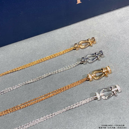 [Regal Jewels]FORCE SMALL HORSESHOE  DIAMOND CHAIN ROPE BRACELET