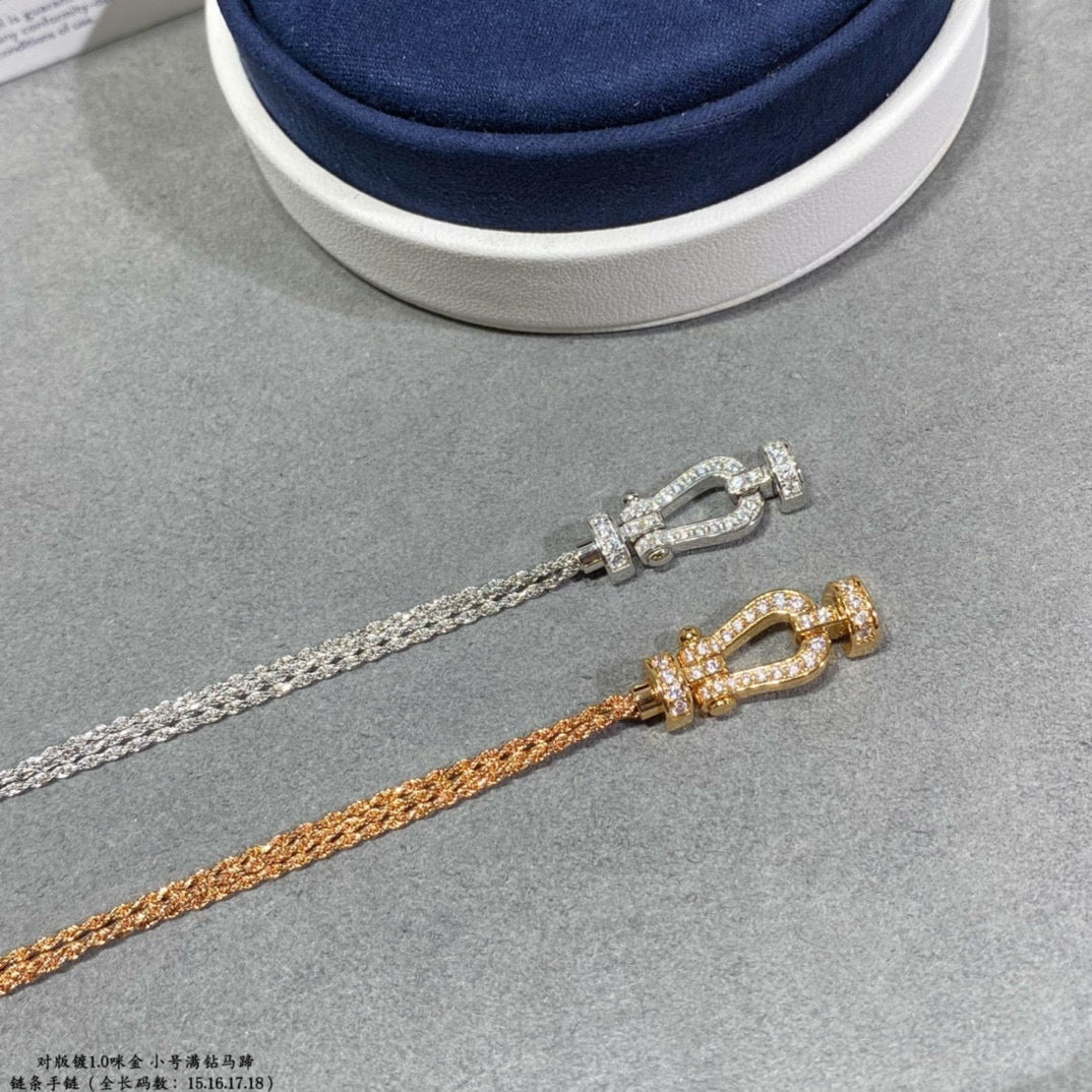 [Regal Jewels]FORCE SMALL HORSESHOE  DIAMOND CHAIN ROPE BRACELET