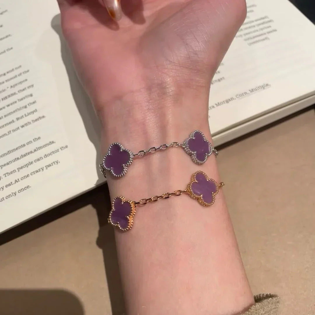 [Regal Jewels]CLOVER 5 MOTIF VIOLET BRACELET COLLECTION
