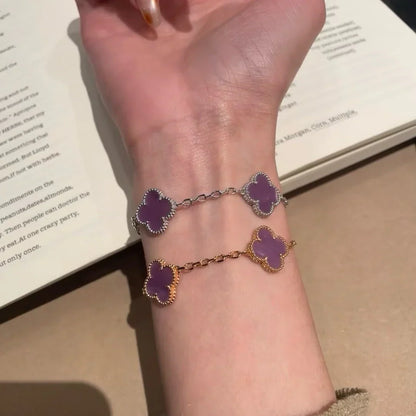 [Regal Jewels]CLOVER 5 MOTIF VIOLET BRACELET COLLECTION