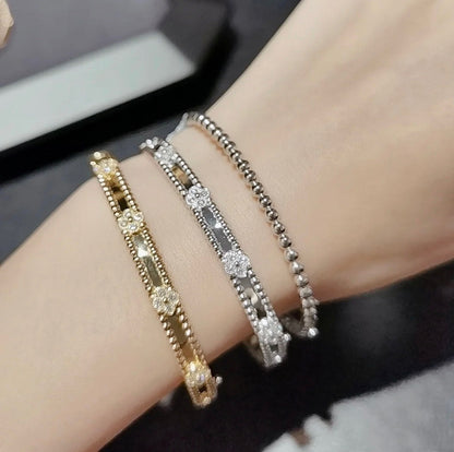 [Regal Jewels]CLOVER BRACELET 4MM DIAMONDS