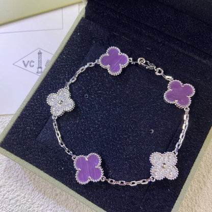 [Regal Jewels]CLOVER 5 MOTIF VIOLET BRACELET COLLECTION