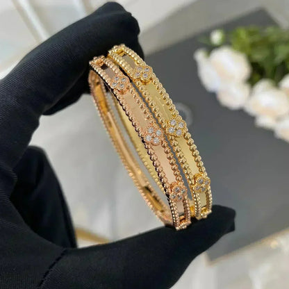 [Regal Jewels]CLOVER BRACELET 4MM DIAMONDS