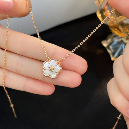 [Regal Jewels]LUCKY  WHITE MOP  PLUM BLOSSOM NECKLACE