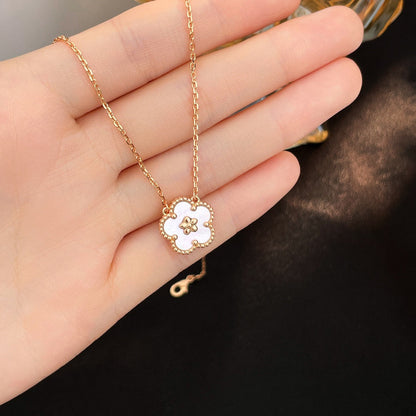 [Regal Jewels]LUCKY  WHITE MOP  PLUM BLOSSOM NECKLACE