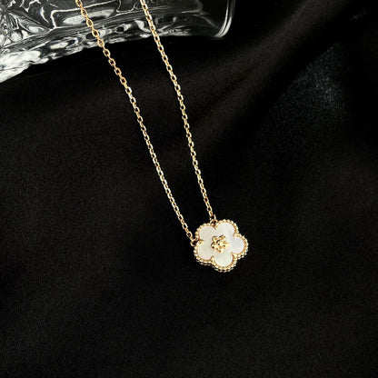 [Regal Jewels]LUCKY  WHITE MOP  PLUM BLOSSOM NECKLACE