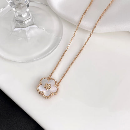 [Regal Jewels]LUCKY  WHITE MOP  PLUM BLOSSOM NECKLACE