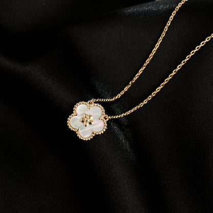 [Regal Jewels]LUCKY  WHITE MOP  PLUM BLOSSOM NECKLACE