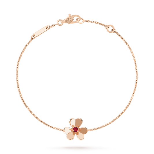 [Regal Jewels]FRIVOLE GOLD FLOWER PINK MALACHITE BRACELET