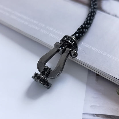 [Regal Jewels]FORCE LARGE SERIES HORSESHOE BLACK SAMURAI BRACELET