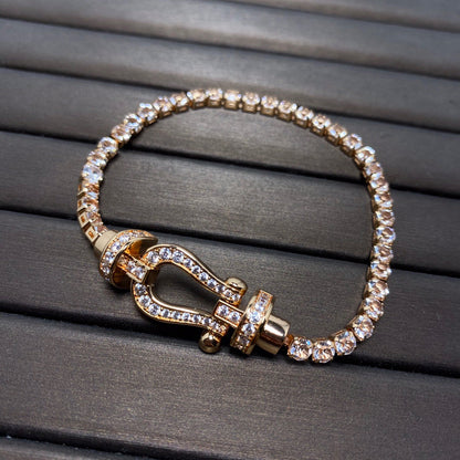 [Regal Jewels]FORCE  LARGE HORSESHOE FULL DIAMOND TENNIS BRACELET