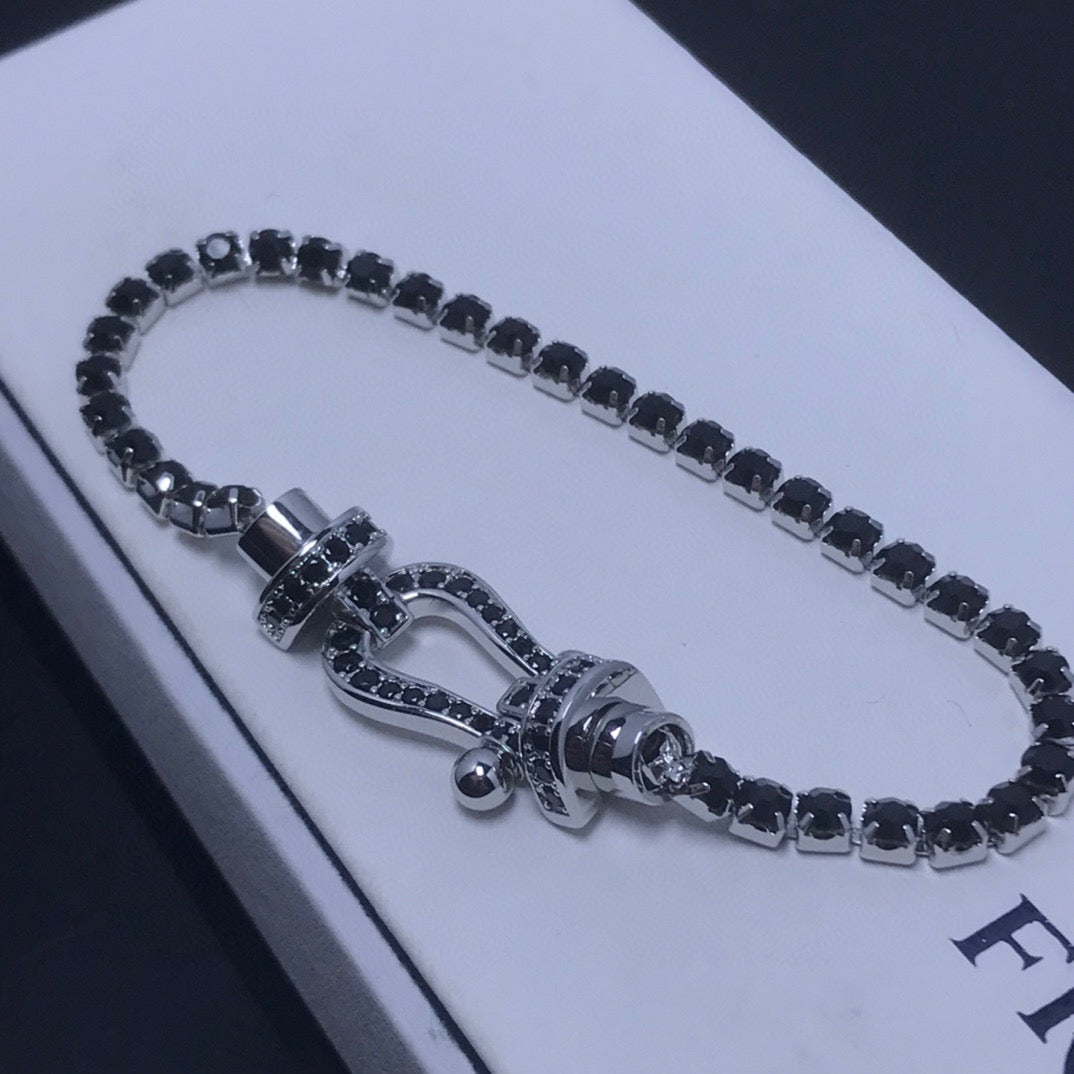 [Regal Jewels]FORCE  LARGE HORSESHOE FULL DIAMOND TENNIS BRACELET