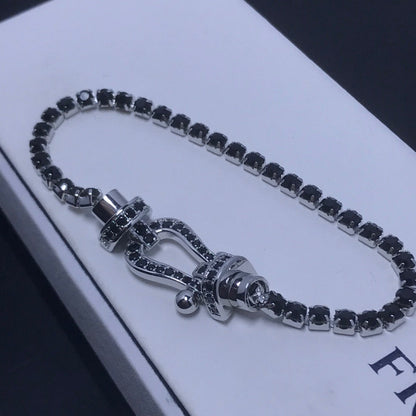 [Regal Jewels]FORCE  LARGE HORSESHOE FULL DIAMOND TENNIS BRACELET