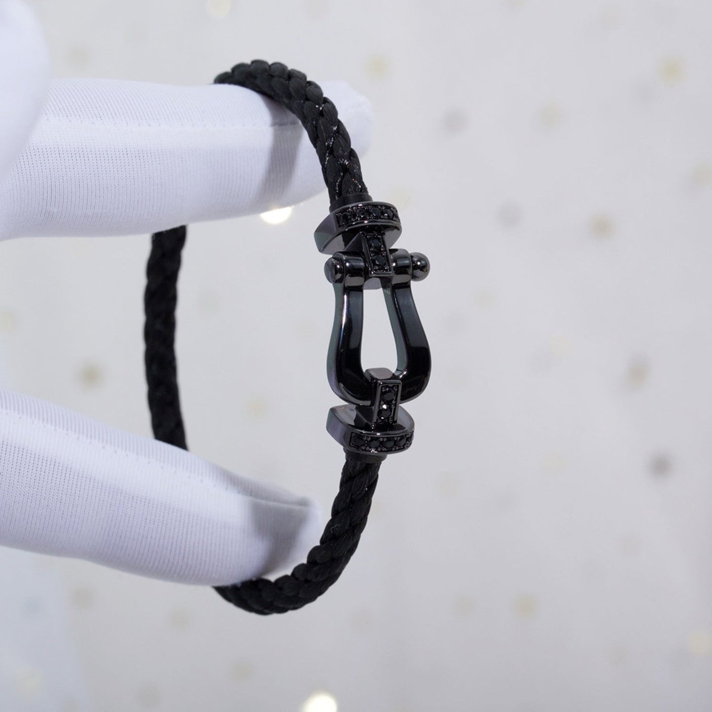 [Regal Jewels]FORCE LARGE SERIES HORSESHOE BLACK SAMURAI BRACELET