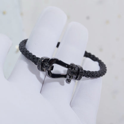 [Regal Jewels]FORCE LARGE SERIES HORSESHOE BLACK SAMURAI BRACELET
