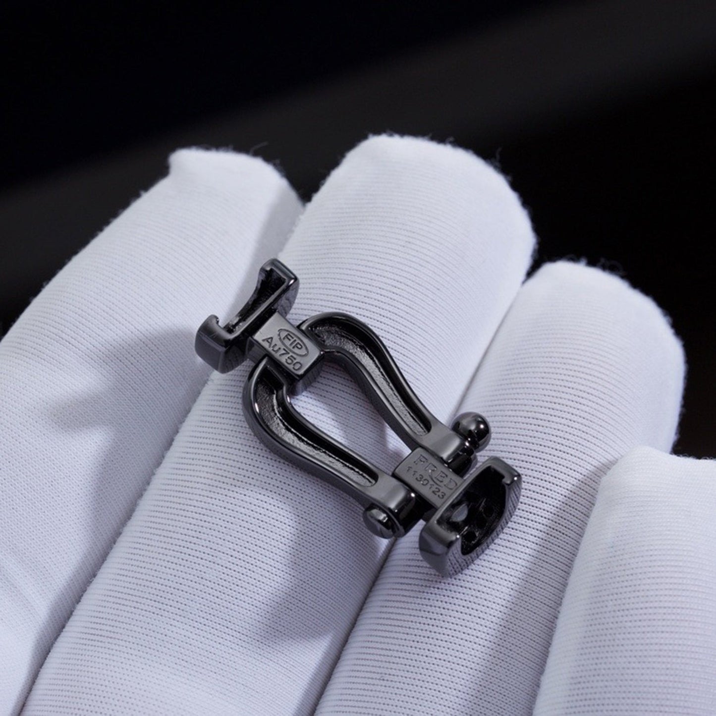 [Regal Jewels]FORCE LARGE SERIES HORSESHOE BLACK SAMURAI BRACELET