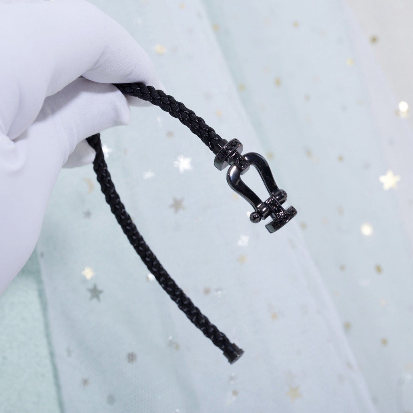 [Regal Jewels]FORCE LARGE SERIES HORSESHOE BLACK SAMURAI BRACELET