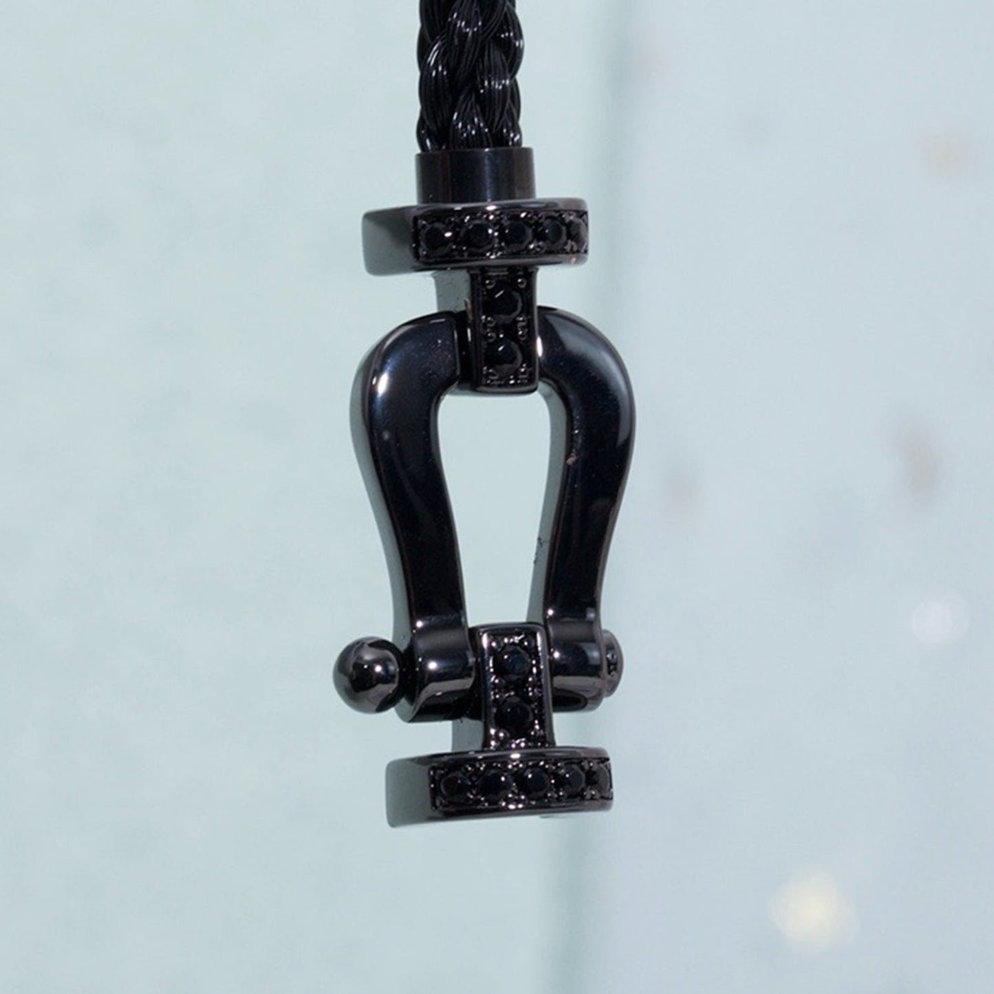 [Regal Jewels]FORCE LARGE SERIES HORSESHOE BLACK SAMURAI BRACELET