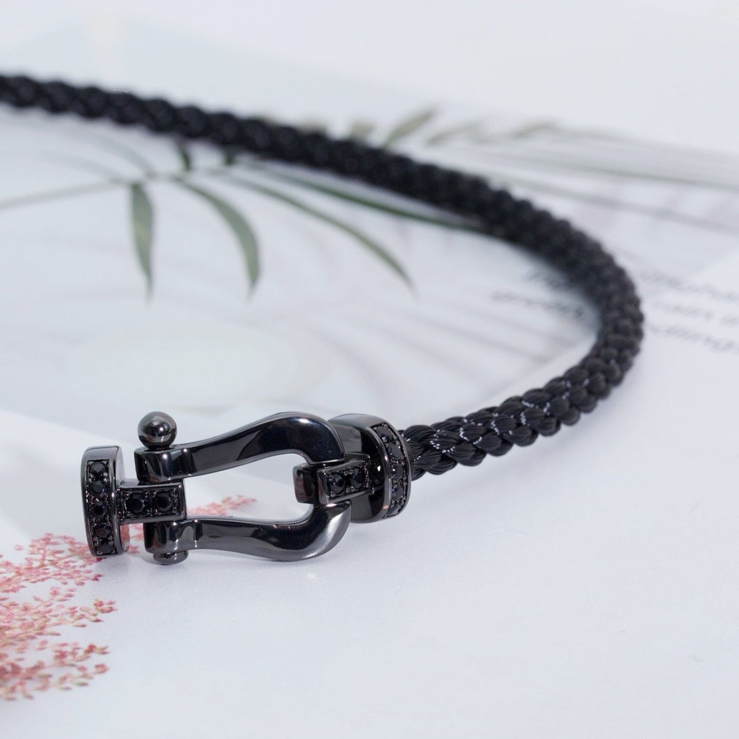 [Regal Jewels]FORCE LARGE SERIES HORSESHOE BLACK SAMURAI BRACELET