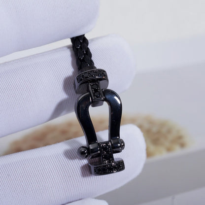 [Regal Jewels]FORCE LARGE SERIES HORSESHOE BLACK SAMURAI BRACELET