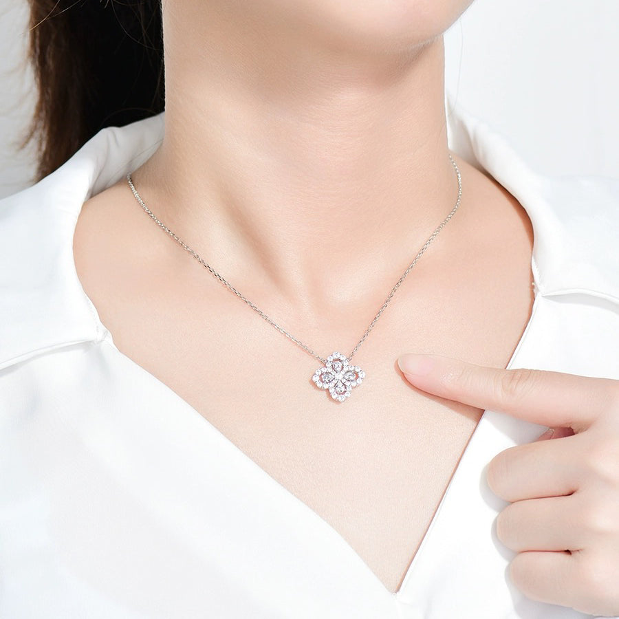 [Regal Jewels]LOOP NECKLACE FULL MOTIF DIAMOND 16MM MULTIPLE COLORS