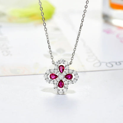 [Regal Jewels]LOOP NECKLACE FULL MOTIF DIAMOND 16MM MULTIPLE COLORS