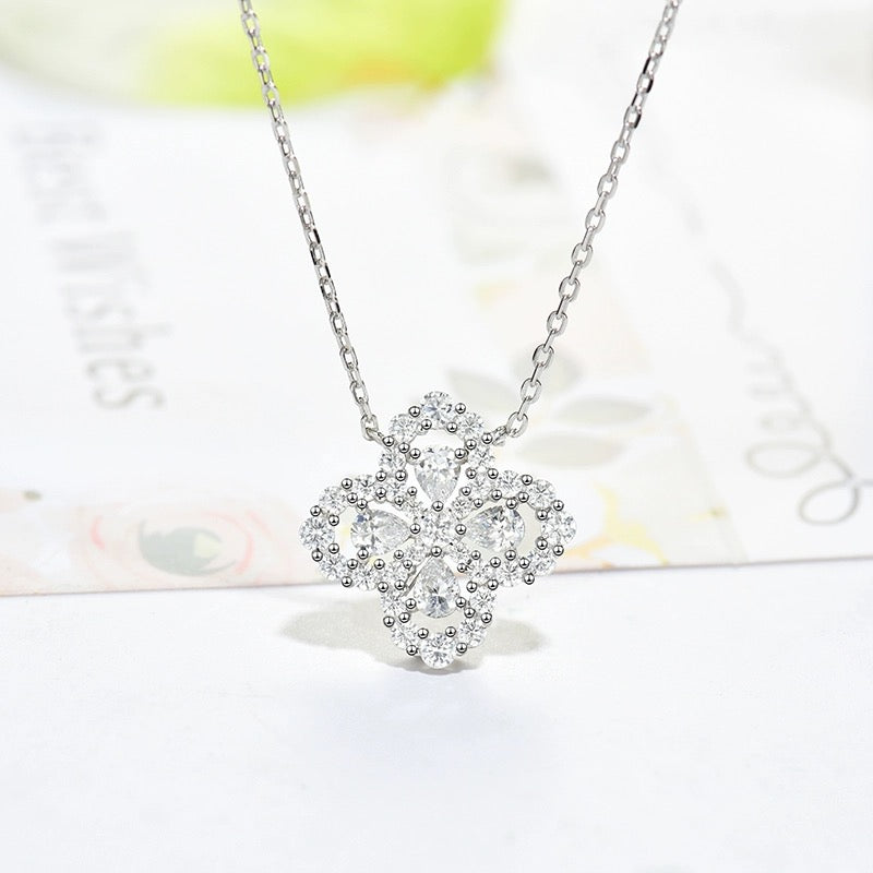 [Regal Jewels]LOOP NECKLACE FULL MOTIF DIAMOND 16MM MULTIPLE COLORS
