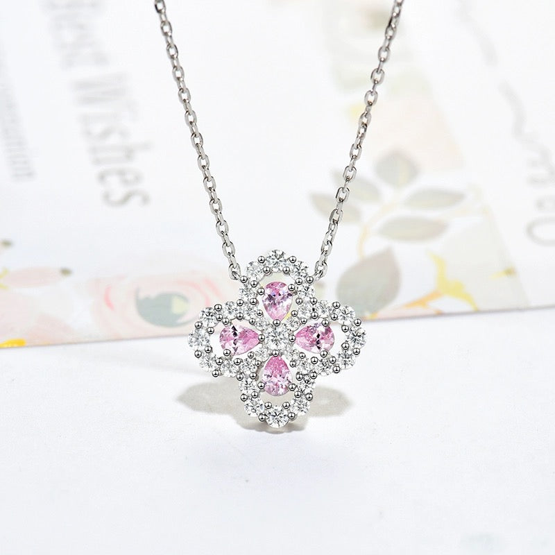 [Regal Jewels]LOOP NECKLACE FULL MOTIF DIAMOND 16MM MULTIPLE COLORS