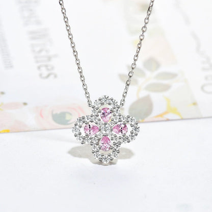 [Regal Jewels]LOOP NECKLACE FULL MOTIF DIAMOND 16MM MULTIPLE COLORS