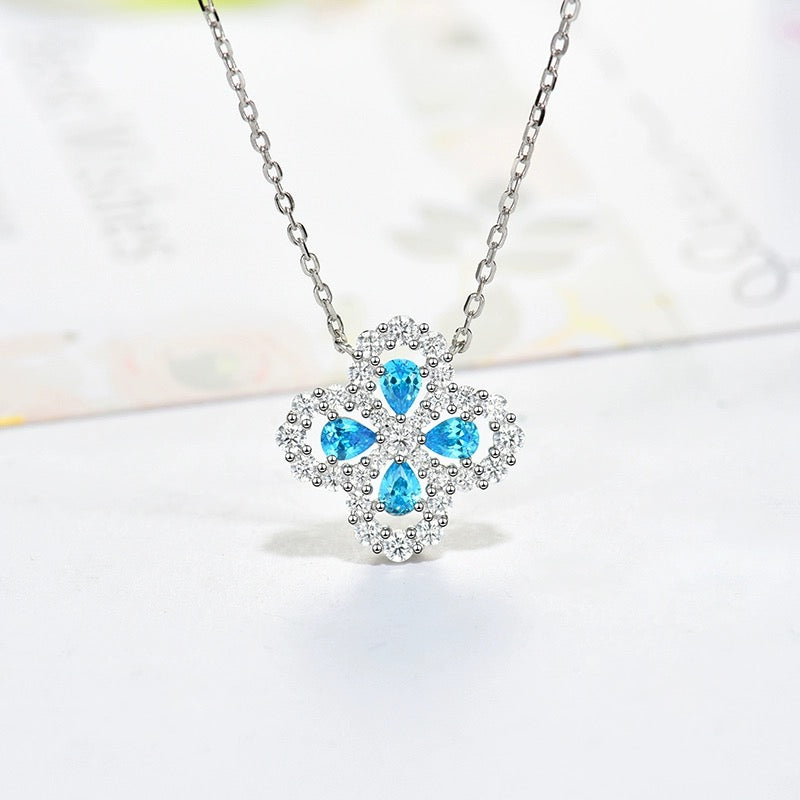 [Regal Jewels]LOOP NECKLACE FULL MOTIF DIAMOND 16MM MULTIPLE COLORS