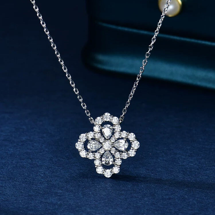 [Regal Jewels]LOOP NECKLACE FULL MOTIF DIAMOND 16MM MULTIPLE COLORS
