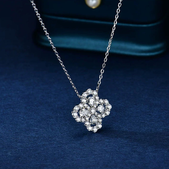 [Regal Jewels]LOOP NECKLACE FULL MOTIF DIAMOND 16MM MULTIPLE COLORS