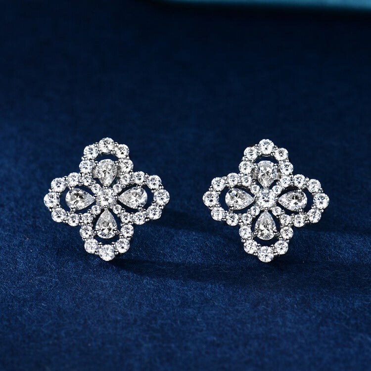 [Regal Jewels]LOOP EARRINGS FULL MOTIF DIAMOND 16MM